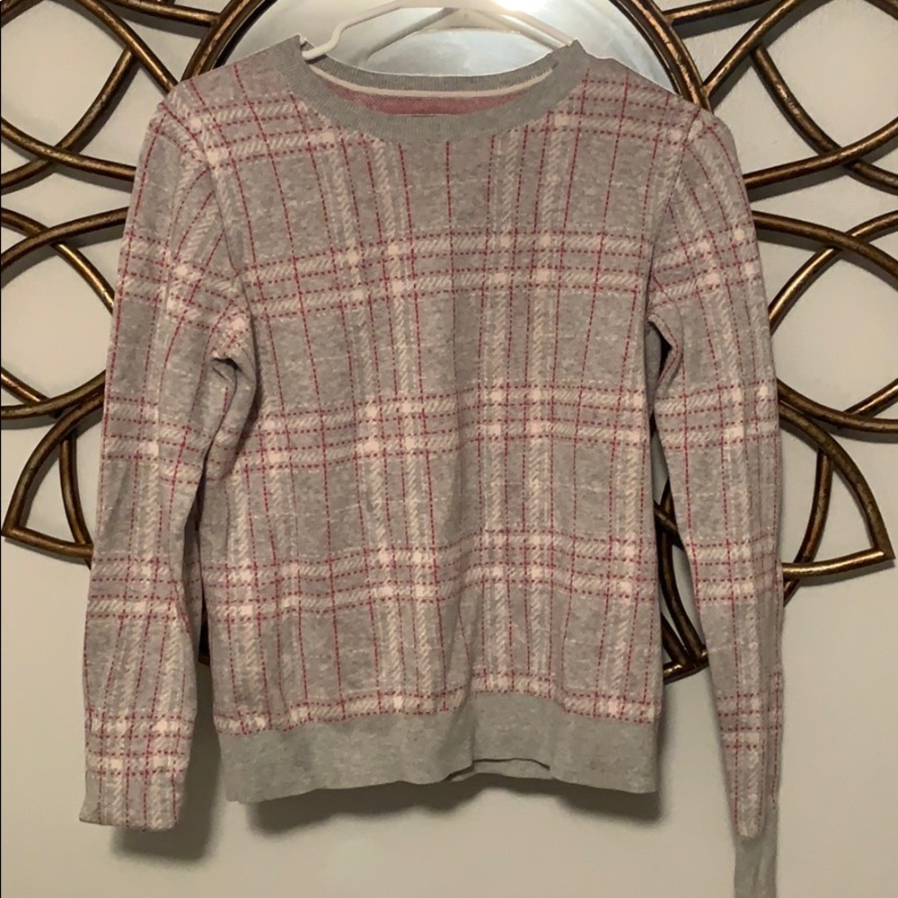 Bass small sweater, gray with pink